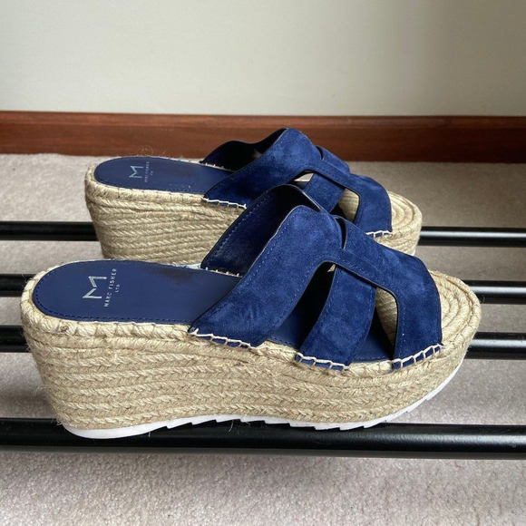 MARC FISHER Robbyn Leather Espadrille Sandal NEW - Picture 6 of 8